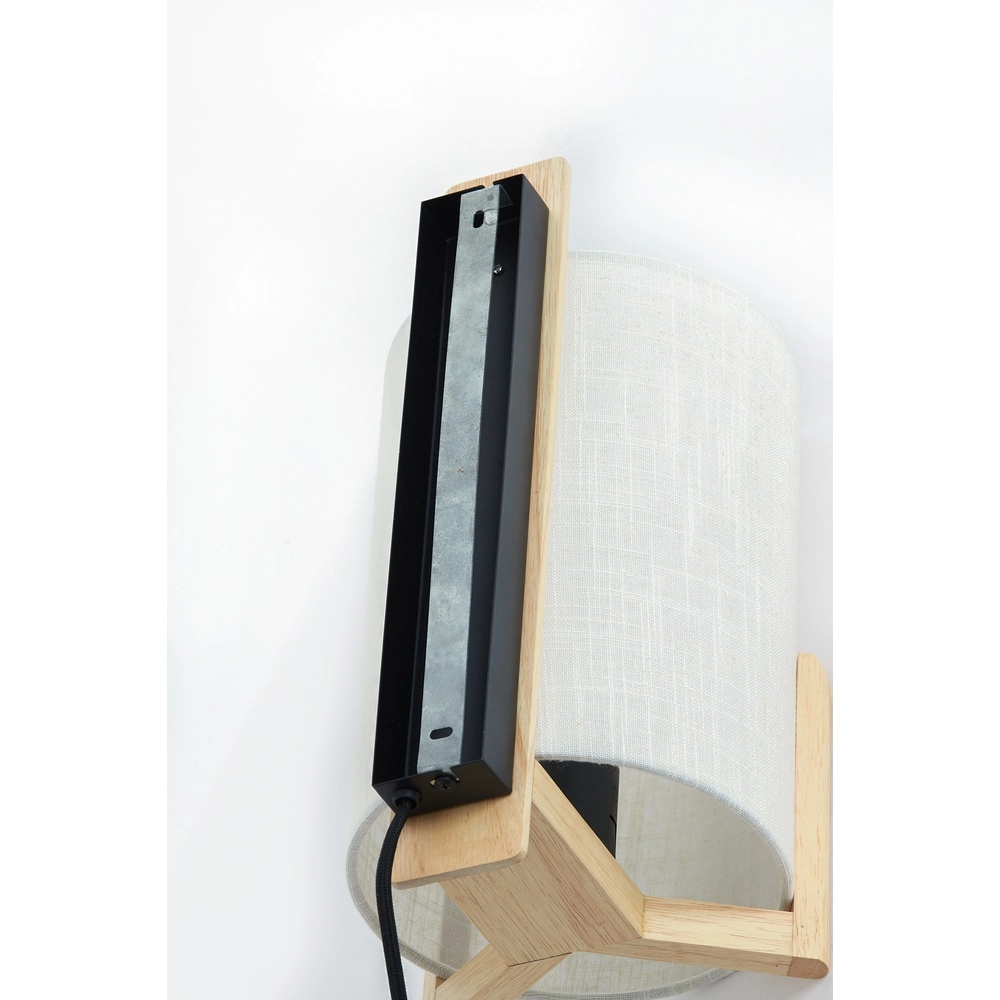 Danish design wall lamp Litto natural with linen Light & Living 8717807792756