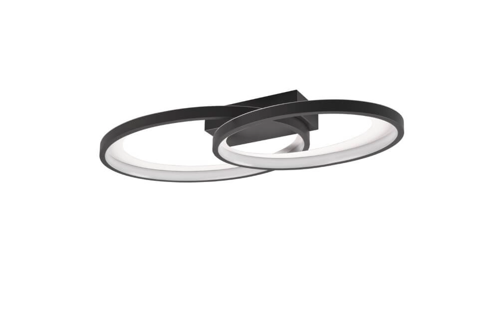 Ceiling light Malaga black with white