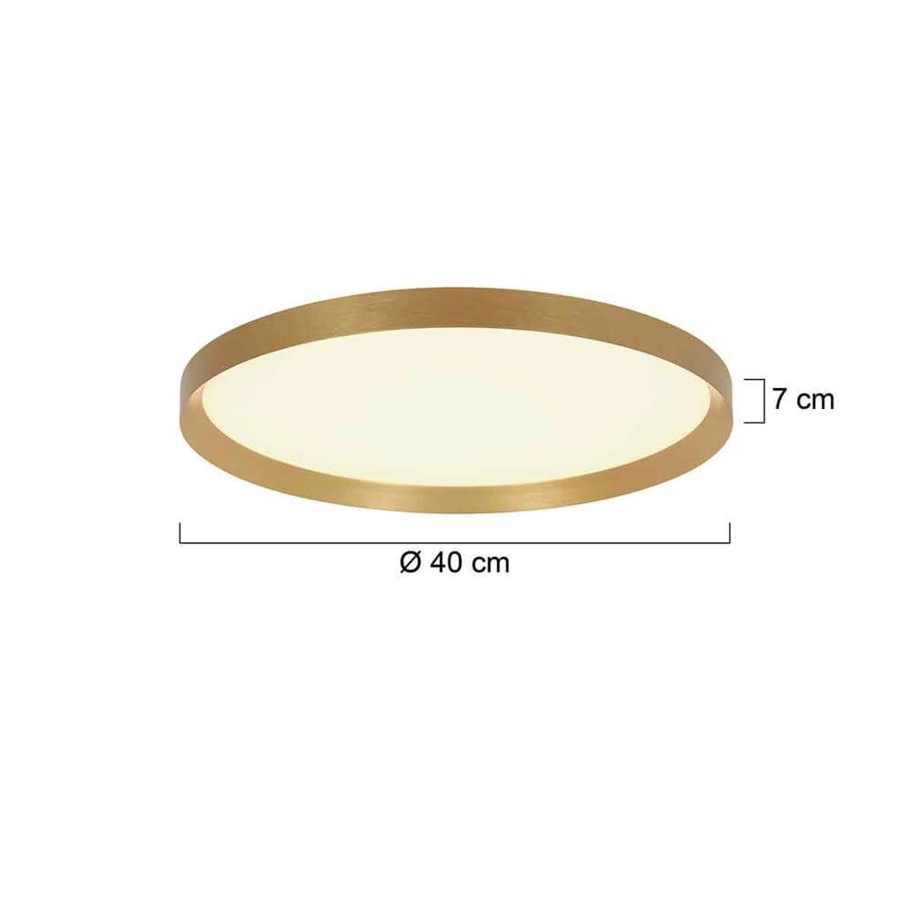 Sleek ceiling lamp Flady gold Ø 40cm Steinhauer 8712746171839