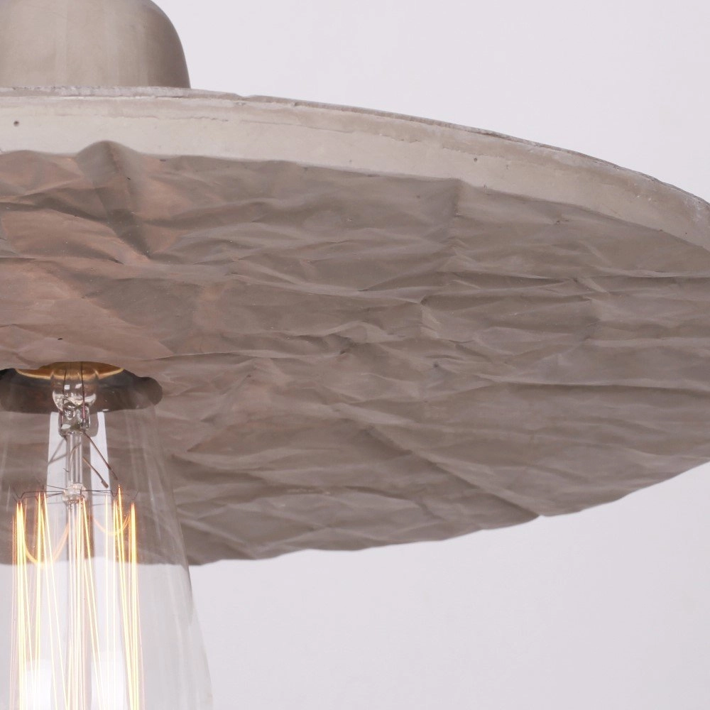 Concrete pendant lamp Paper Ø 35cm KS Verlichting 8714732755405