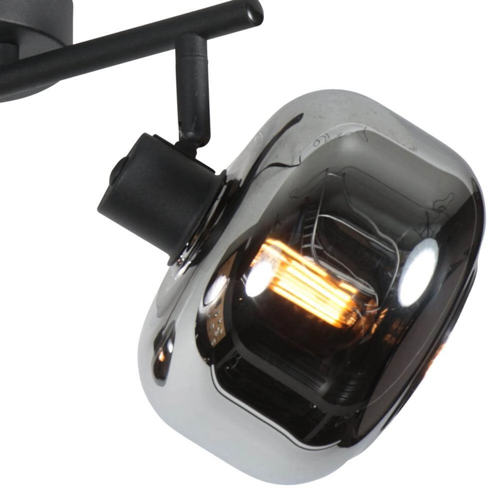 Black ceiling lamp Tenebris double Steinhauer 8712746178104