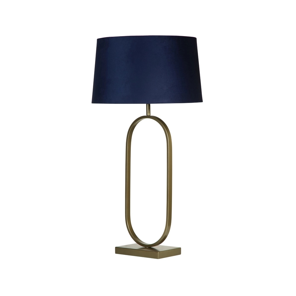 Table lamp Modish bronze with blue cap