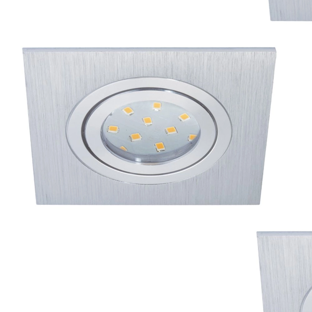 Built-in Spotlight Areitio Square set of 3 metallic gray Eglo 9002759986377