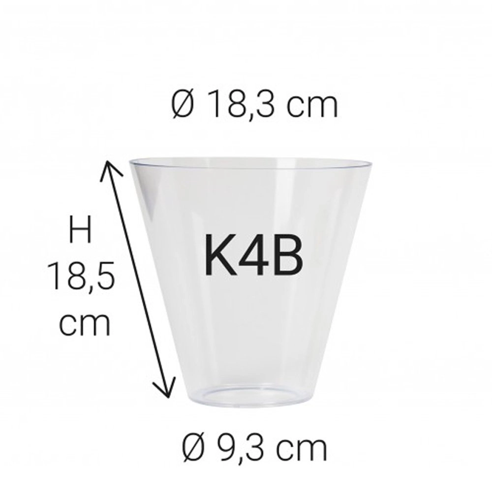 Glass Cup Plastic Poly K4B KS Verlichting 8714732580007