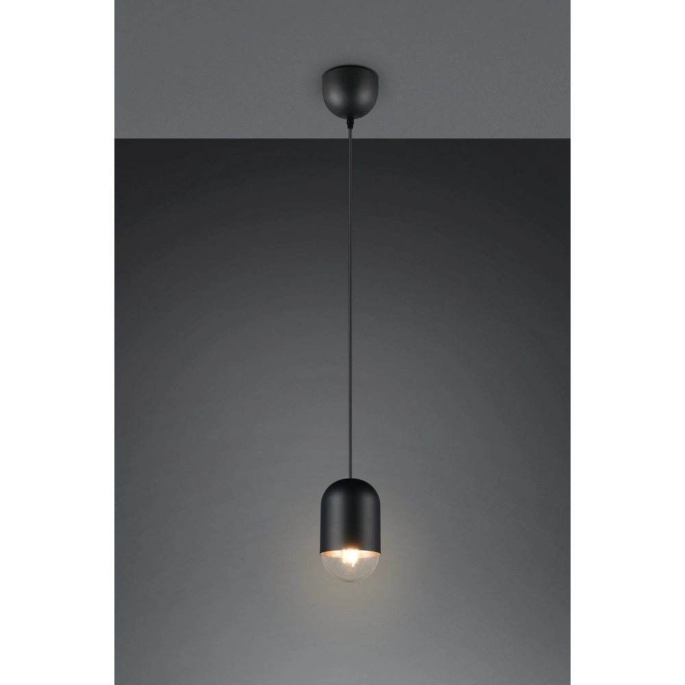 Unique pendant lamp Nara black Ø 10.5cm Trio 4017807661774