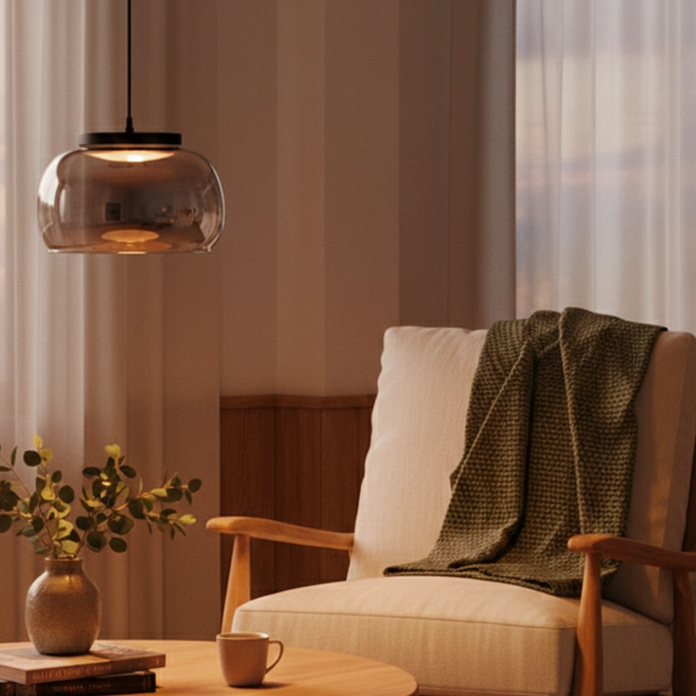 Modern pendant lamp Bios Single Black