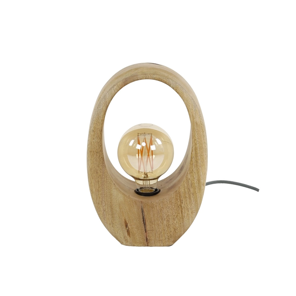 Mango Wood Table Lamp Arch 1x E27 - 30cm Lyora 8716803511453