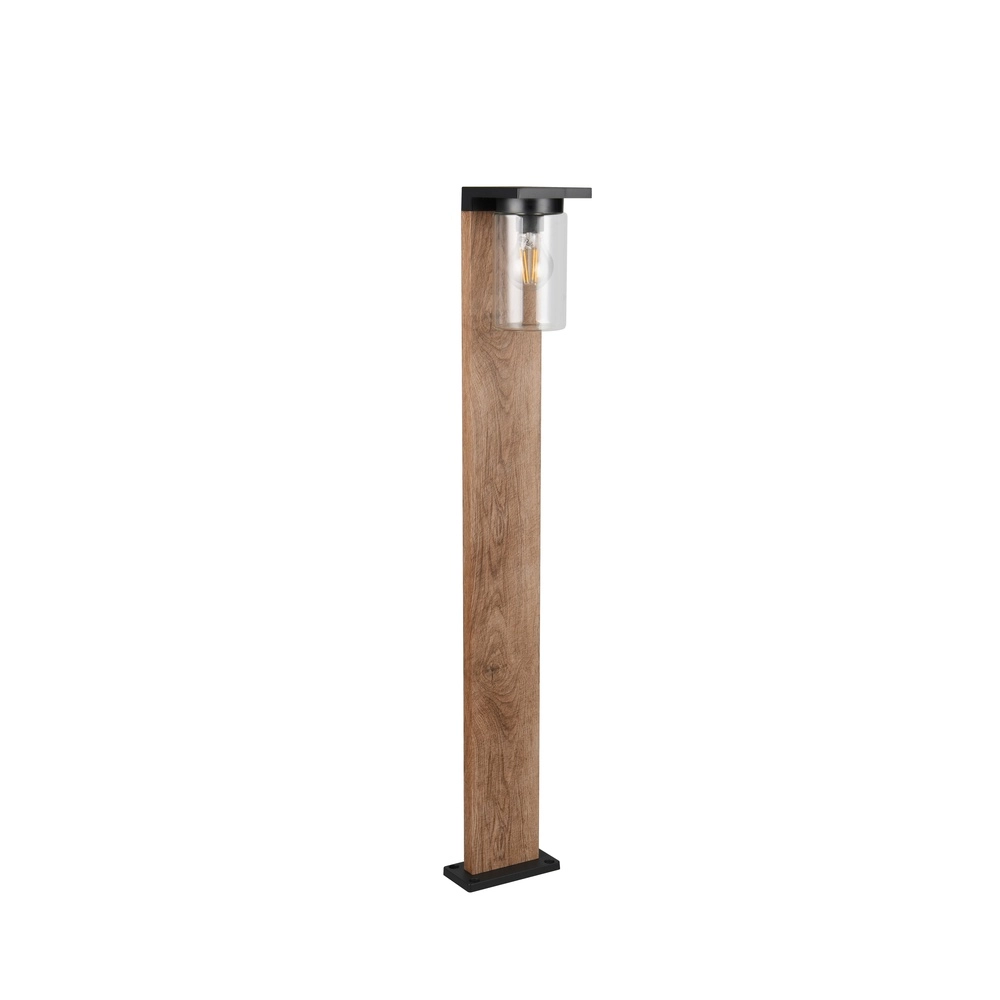 Garden lamp Ardila black with wood 100cm Trio 4017807603453