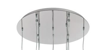 10-light hanging lamp Siracusa chrome Stars of Light 9002759395063