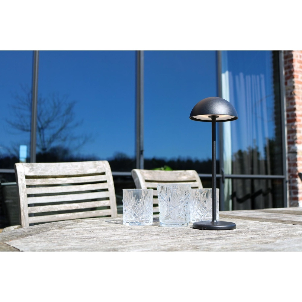 Rechargeable table lamp Joy IP54 black Lucide 5411212151940