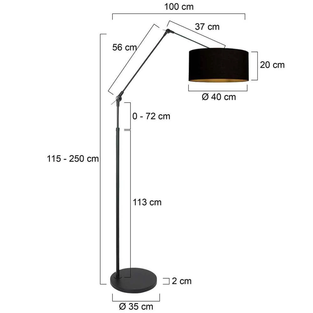 Floor lamp Prestige Chic black Steinhauer 8712746175608