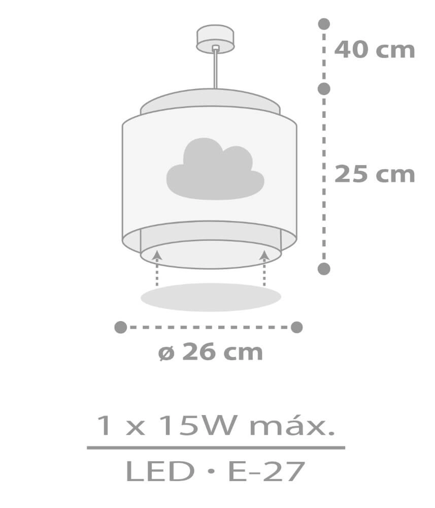 Pendant lamp Baby Dreams grey Dalber 8420406003023