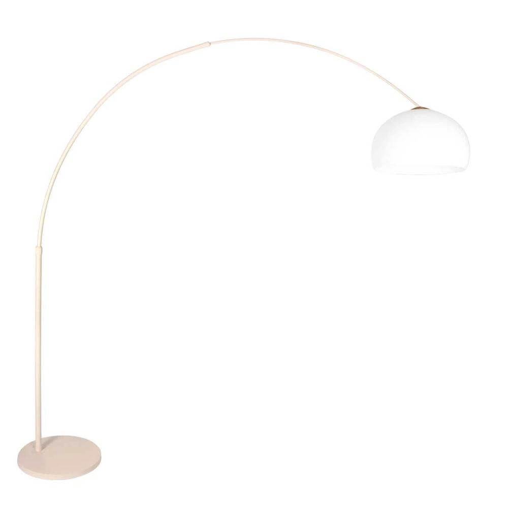 Arc lamp Sparkled Light cream with white ball shade Ø 45cm