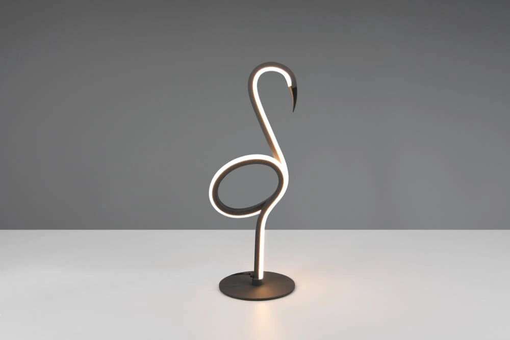 Black flamingo LED table lamp Ingo