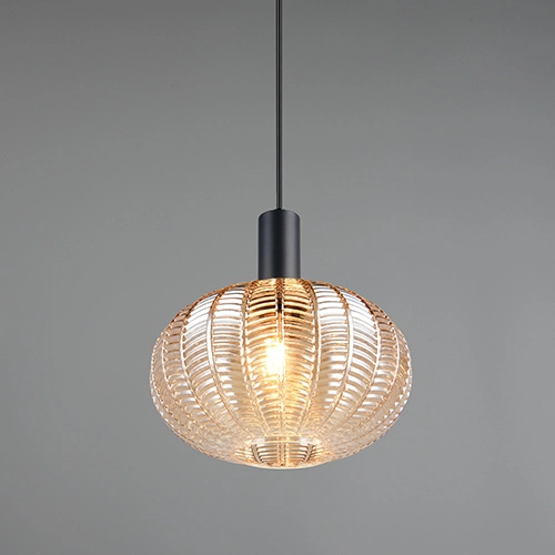 Classic pendant lamp Elvezia Amber glass Trio 4017807677768