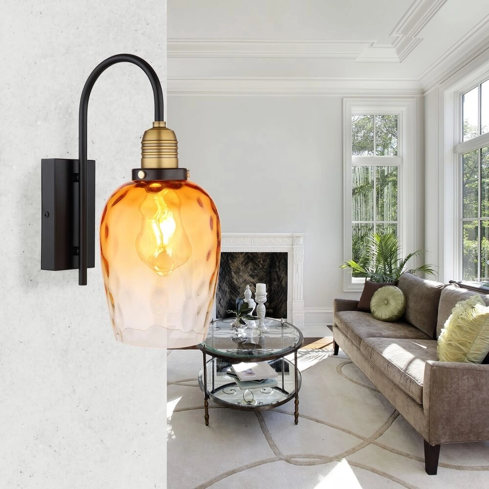 Wall lamp Salvy Amber Glass Honeycomb Globo 9007371451609