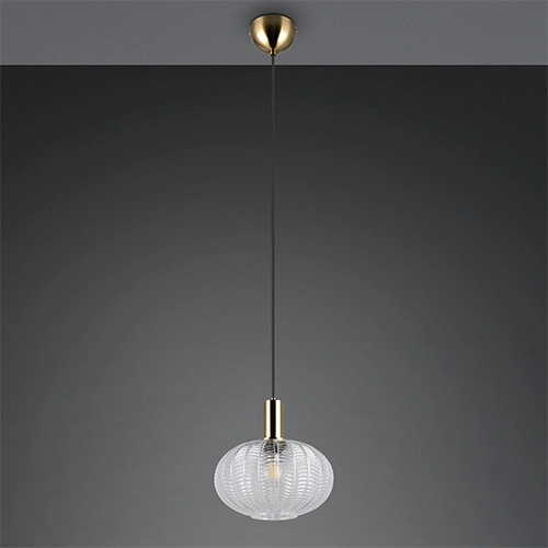 Classic pendant lamp Elvezia transparent glass Trio 4017807682045