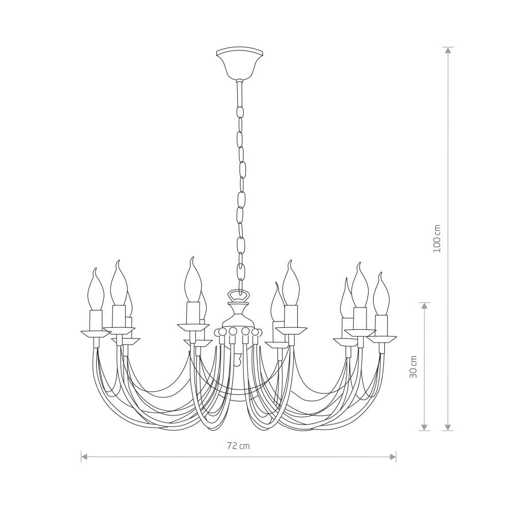 10-light chandelier Ares Lyora 5903139206990