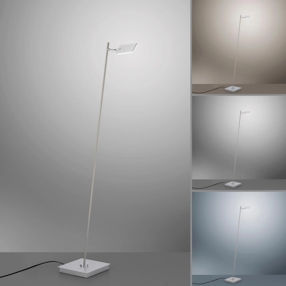 Designer floor lamp Pure Mira aluminum Paul Neuhaus 4012248365496