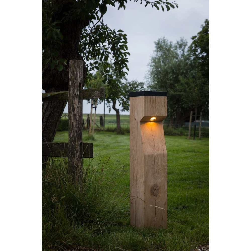 Wooden solar path lighting Eye Solar Accoya - 17.5x17.5x90 -2700K
