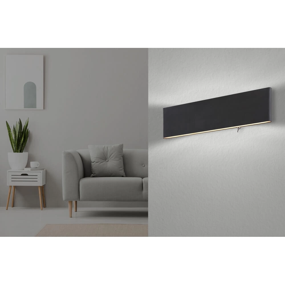 Design wall lamp Siegfried M black with switch Globo 9007371414352