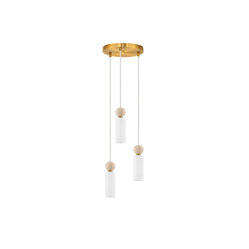 Pendant lamp Filomena 3-light gold