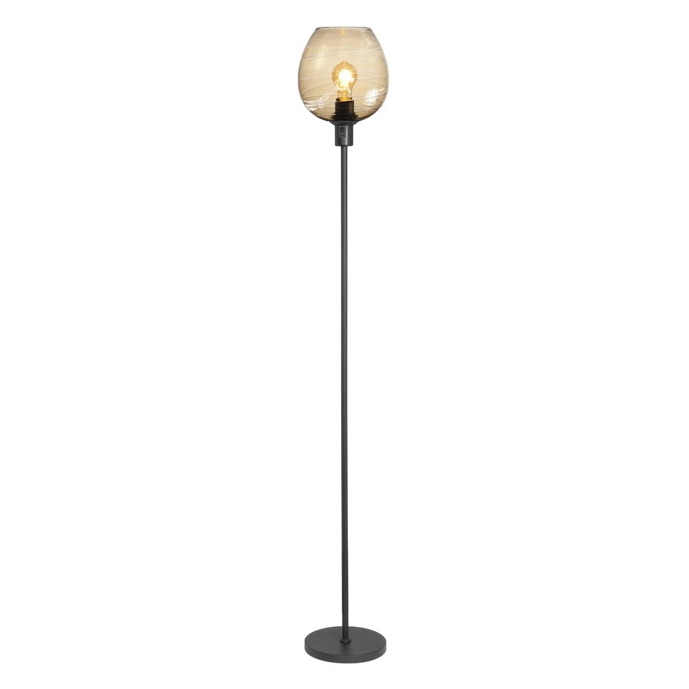 Floor lamp Fantasy black with gold glass Ø 22cm