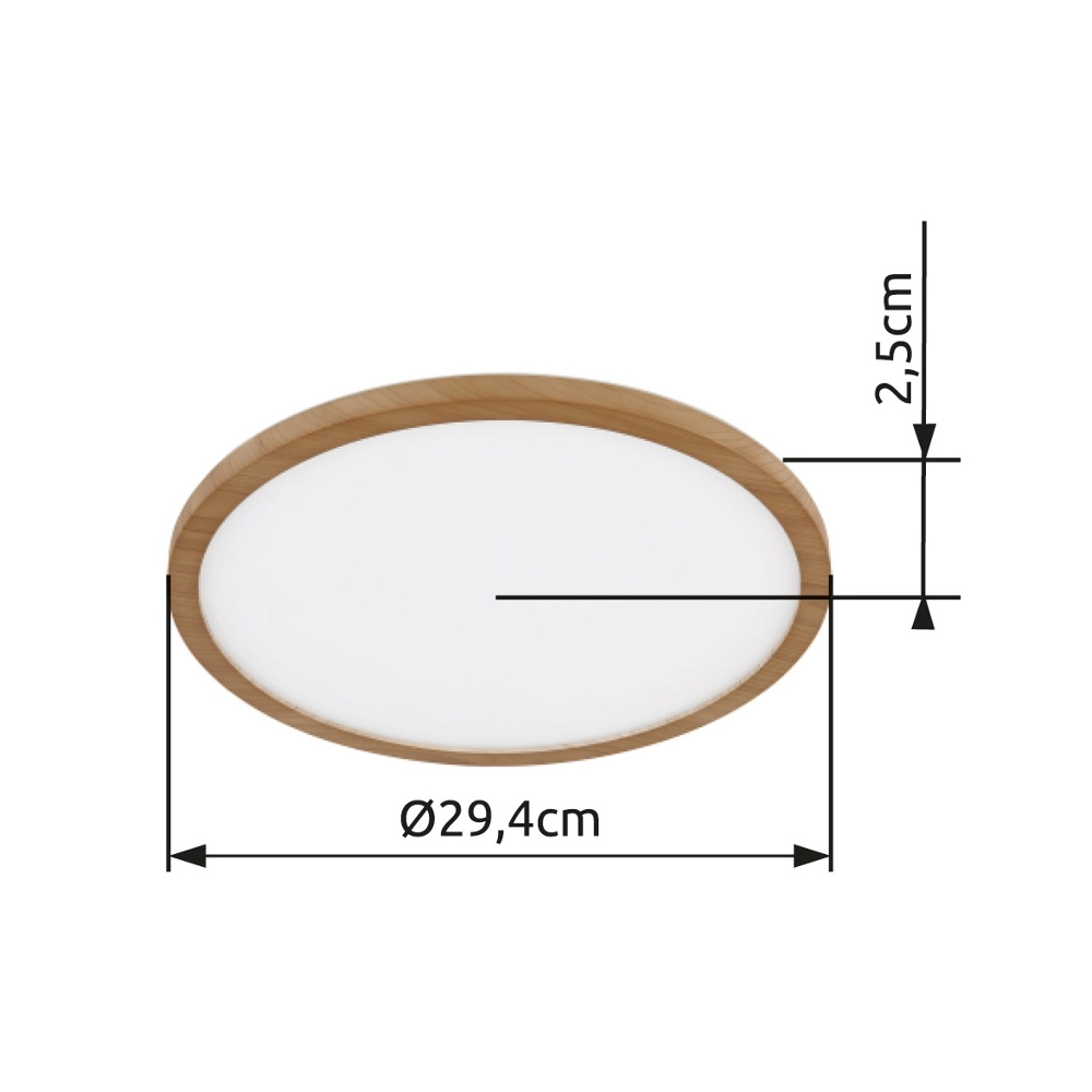 Ceiling light Sapana Ø 29.4cm wood Globo 9007371445424