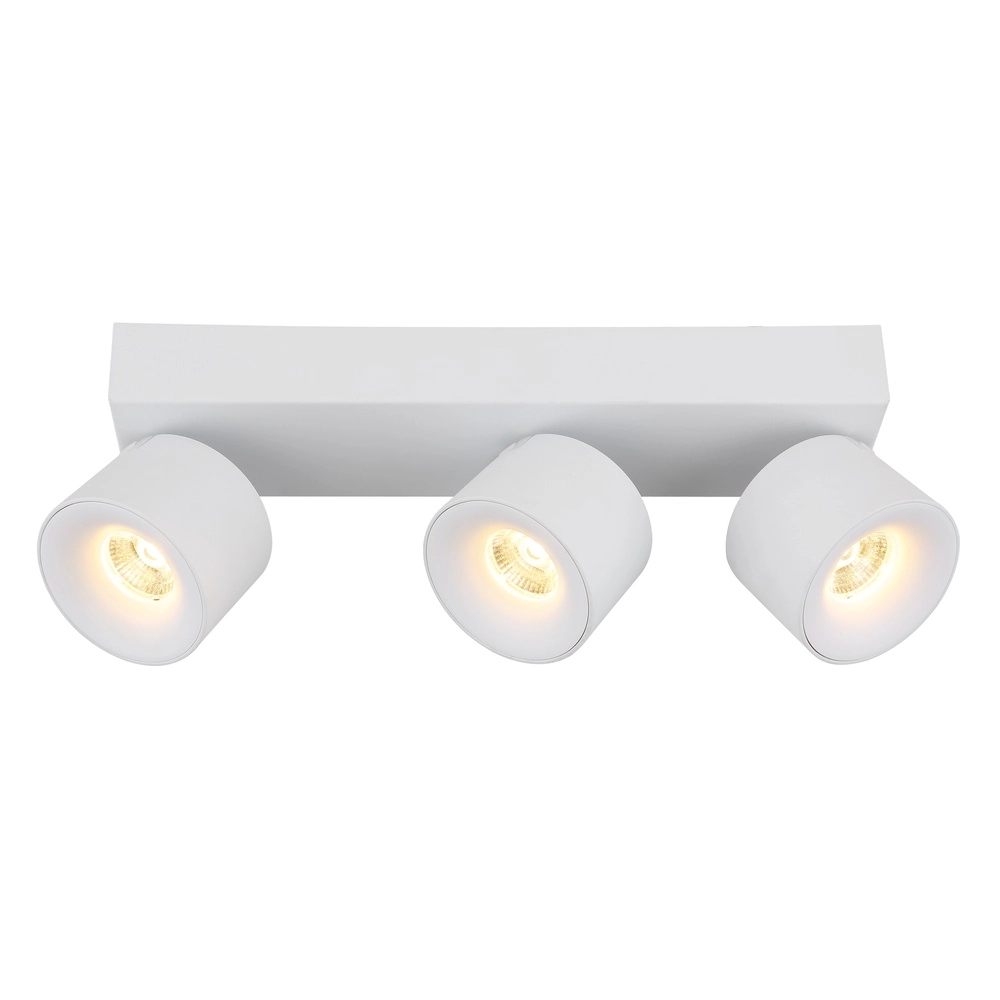 Sleek ceiling lamp Rae 3-light white Globo 9007371453641