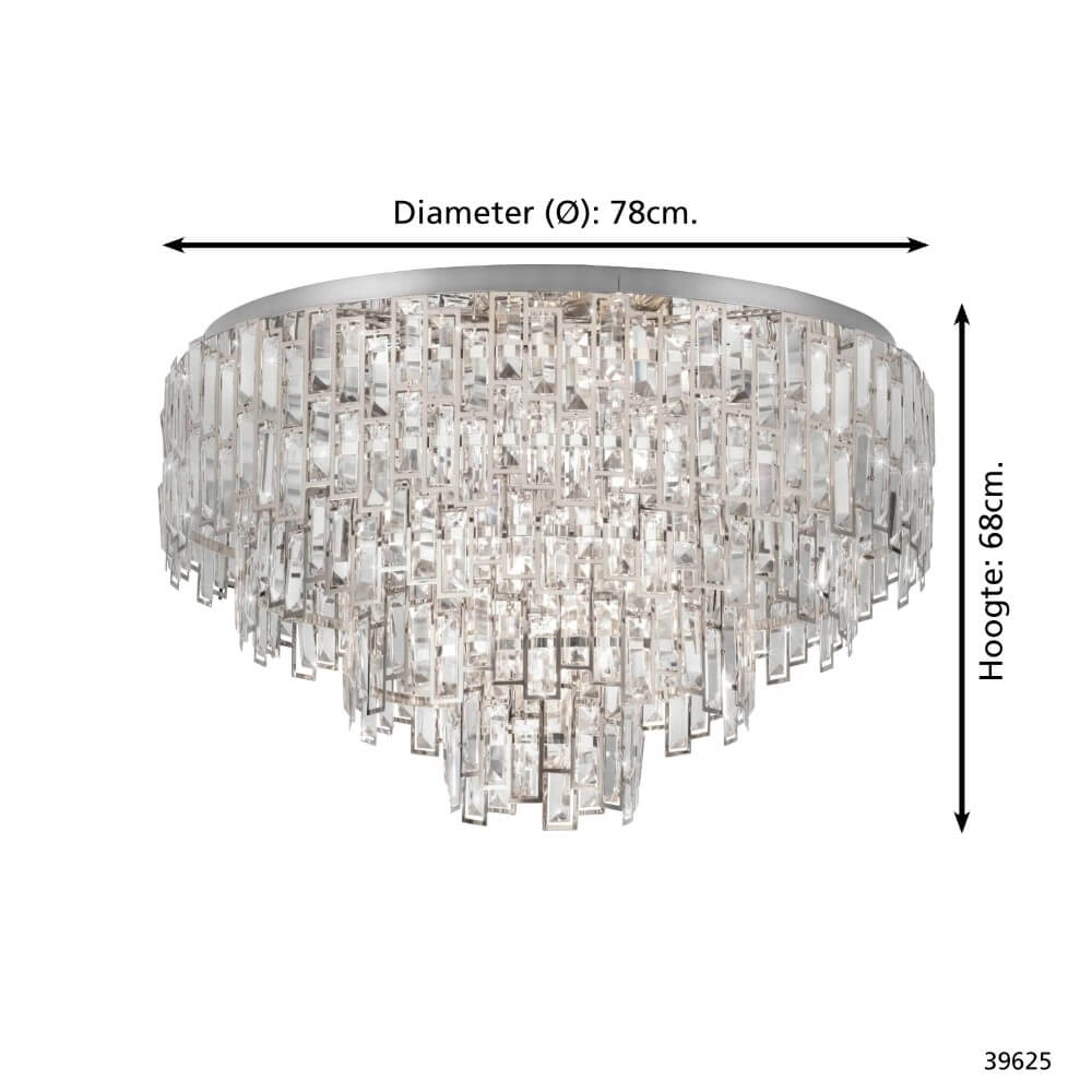 Ø 78cm ceiling chandelier Calmeilles 1 chromium Stars of Light 9002759396251
