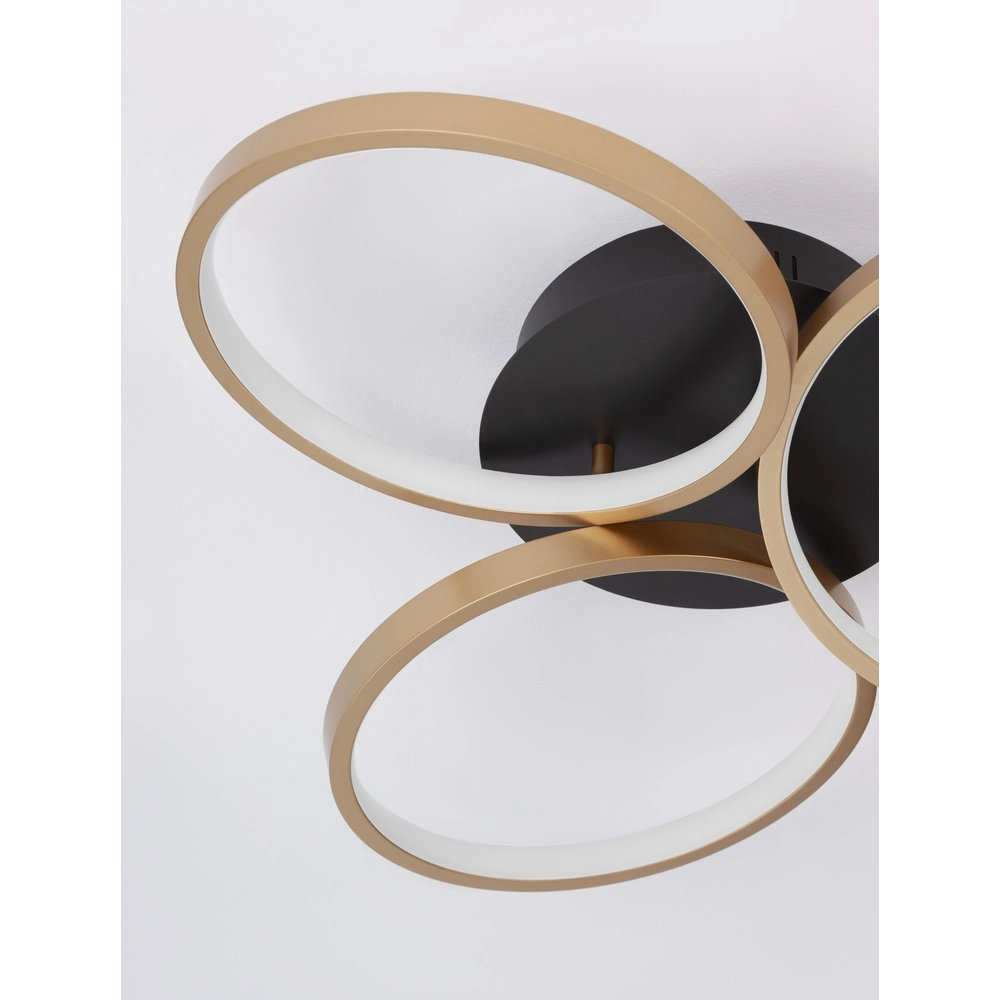 Design ceiling lamp Elize black with gold Ø 55cm Lyora 5212017433138