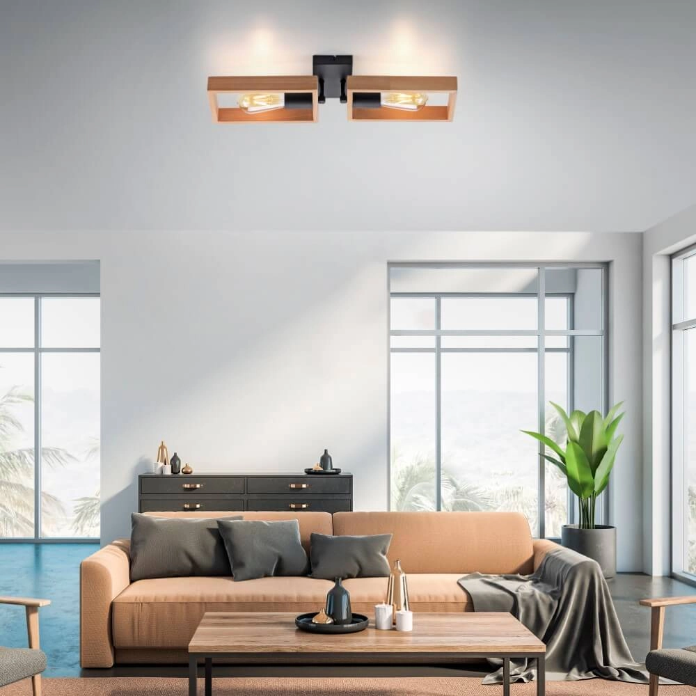 Country ceiling lamp Franky 2-light Just Light 4043689983116