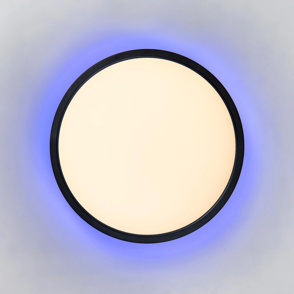 Ceiling light Castor black with white Ø 32cm Lucide 5411212071804