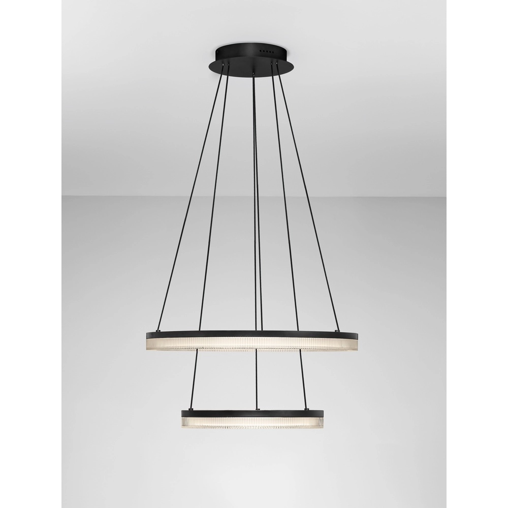 Black pendant lamp Lonela double