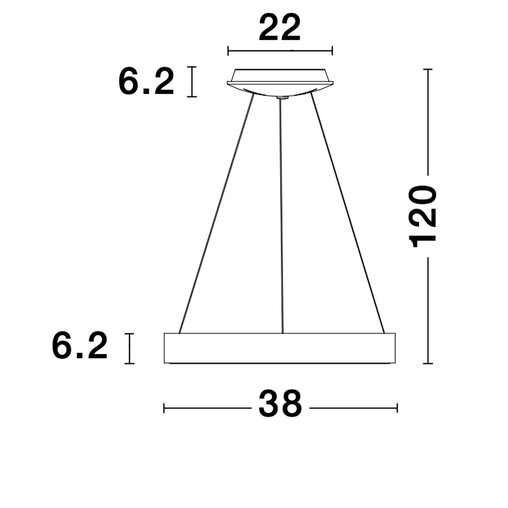 Pendant lamp Rando Thin gold Ø 38cm Lyora 5212017420169