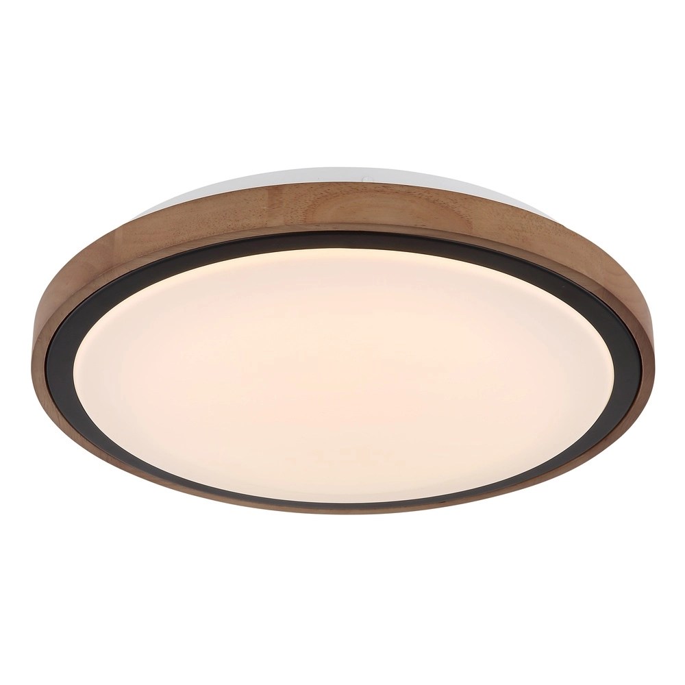 Ceiling lamp Bruno Ø 36cm black with wood Globo 9007371474592