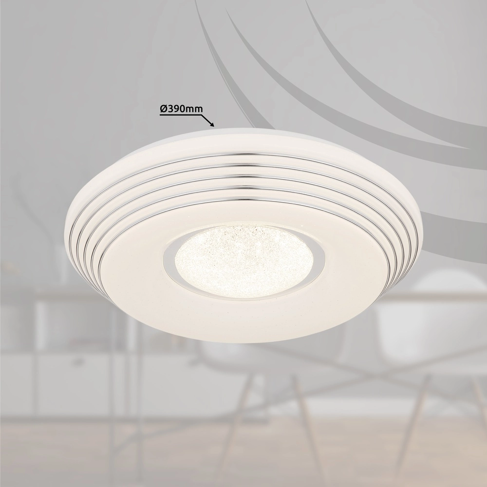 Modern ceiling light Pillo white Ø 39cm Globo 9007371457953