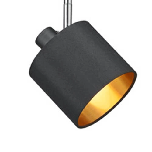 2-phase rail lamp Duoline black with gold Trio 4017807472295