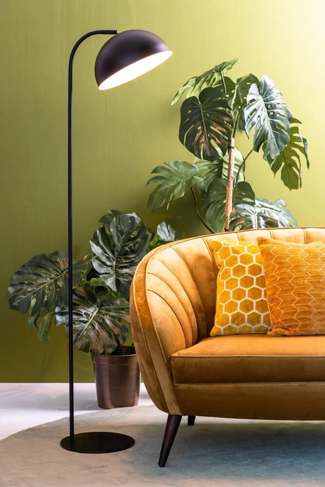Black floor lamp Mette 155cm
