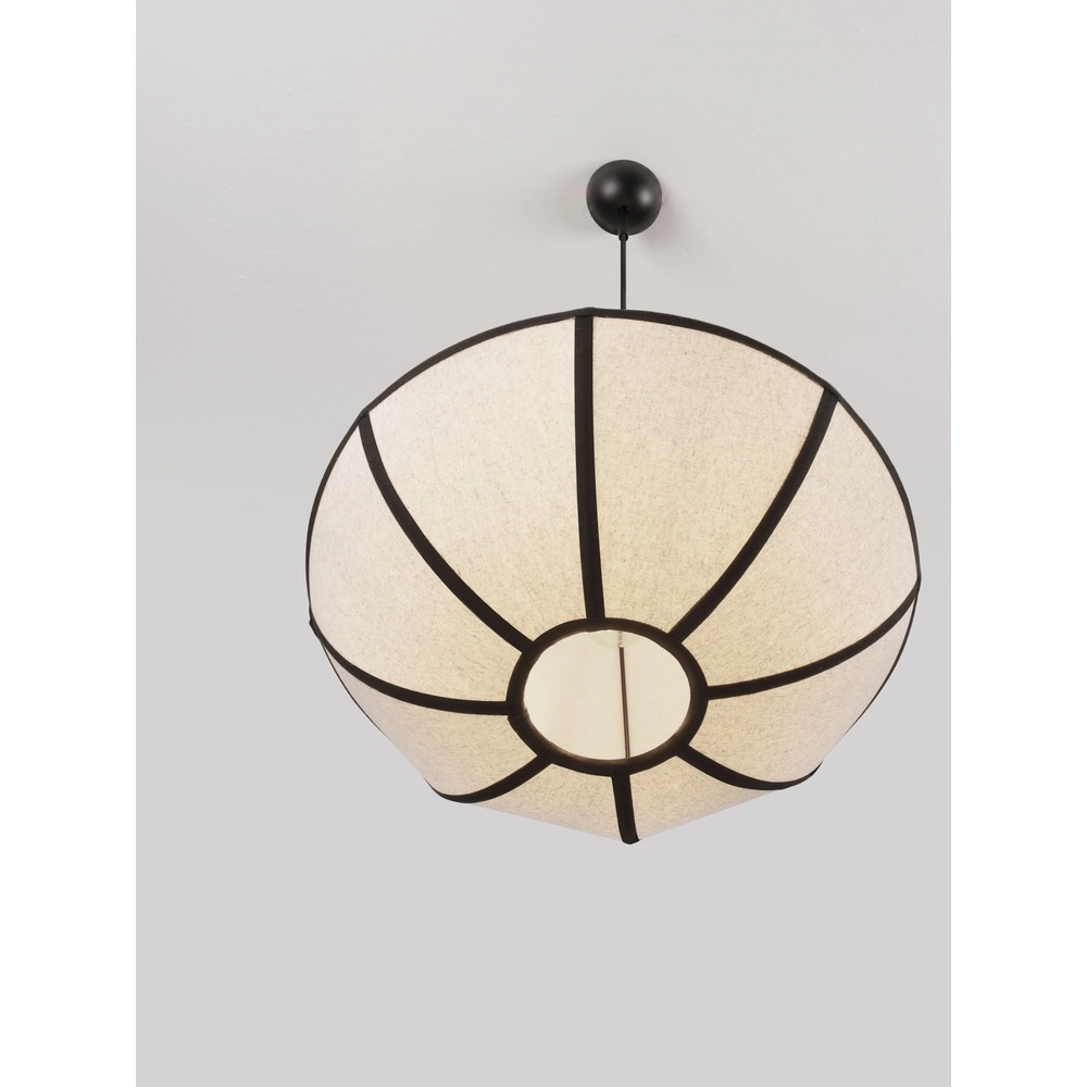 Pendant lamp Brera black with white Ø 45cm Lyora 5212017493569