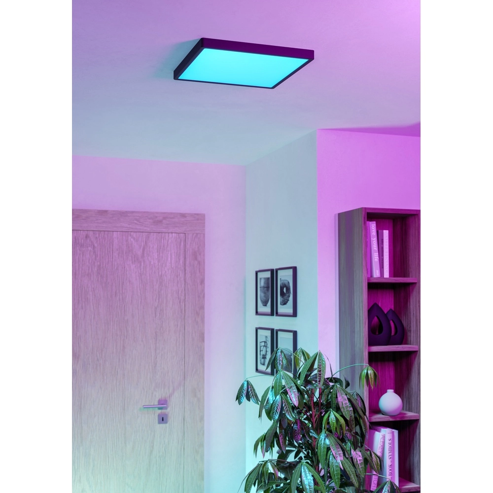 Zigbee ceiling lamp Fueva 6-Z Square - Black - 39x39cm Eglo 9008606330539