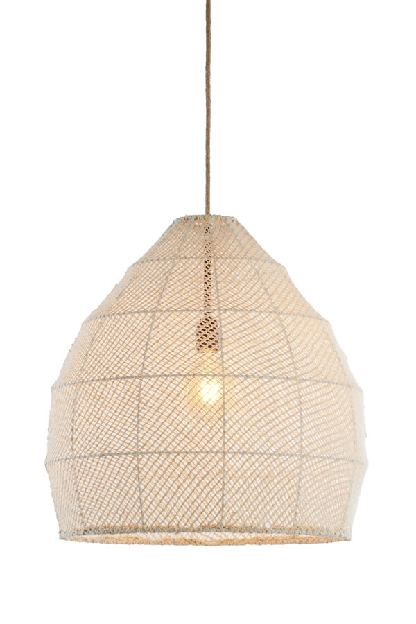 Japandi pendant lamp Makassar cream Ø 50cm