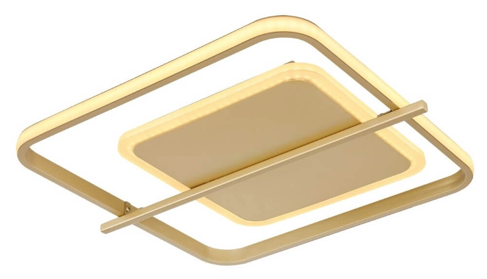 Golden ceiling lamp Reball square