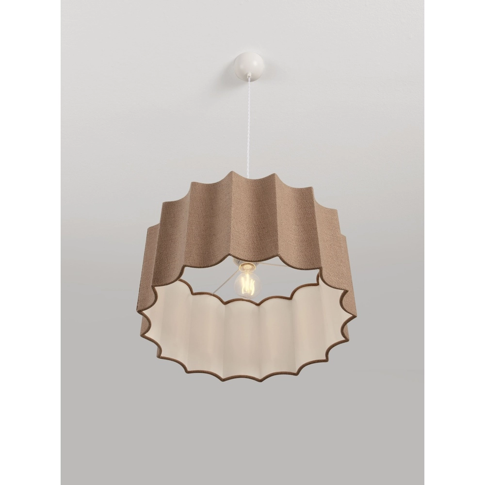 Design pendant lamp Alve coffee brown Ø 45cm Lyora 5212017493651