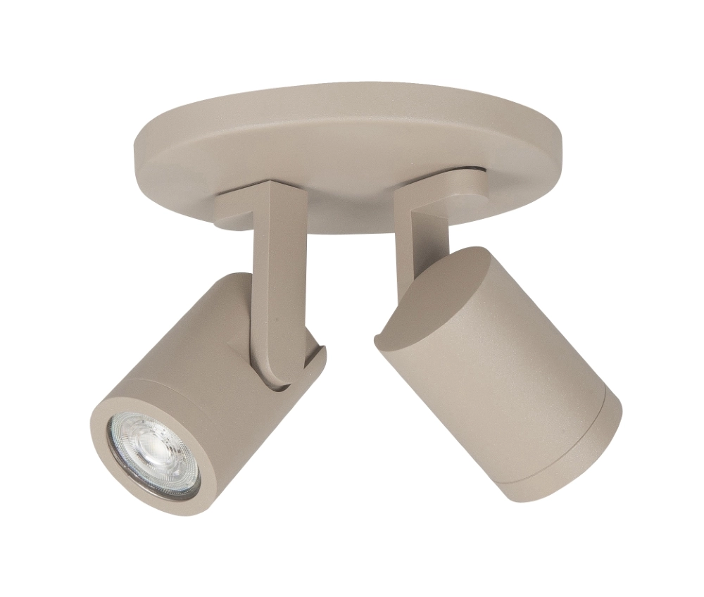 Sand surface-mounted spotlight Halo 2x GU10 - rotatable