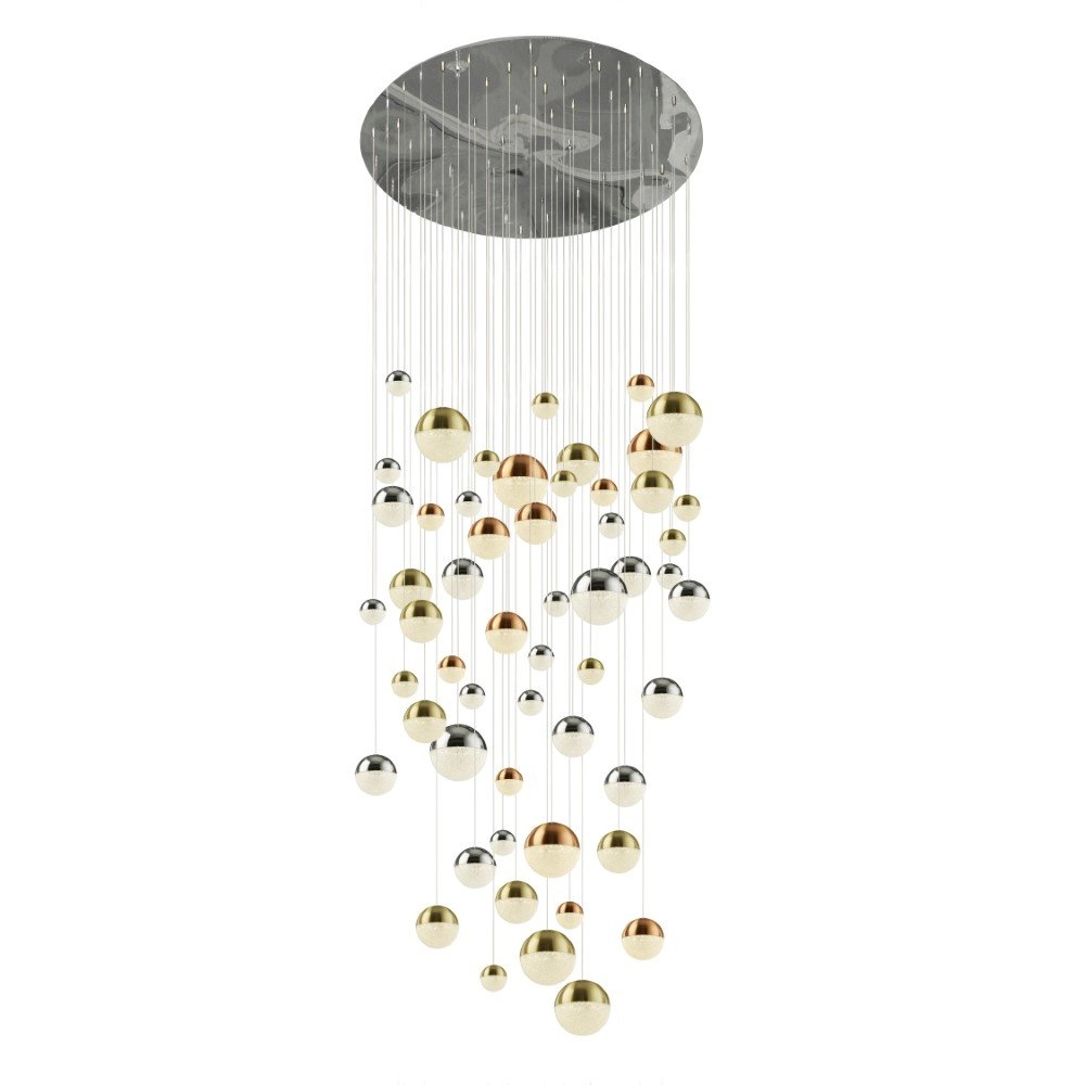 Large pendant lamp Planets 140cm - 55-lights