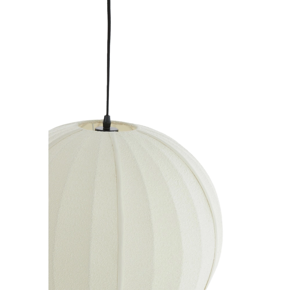 Bouclé pendant lamp Zagori Ø 35cm - cream Light & Living 8717807793036