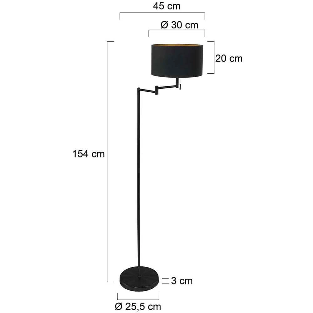 Floor lamp Bella black Steinhauer 8712746174663