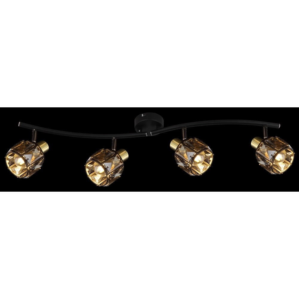 4-light ceiling lamp Indiana Black Globo 9007371443055