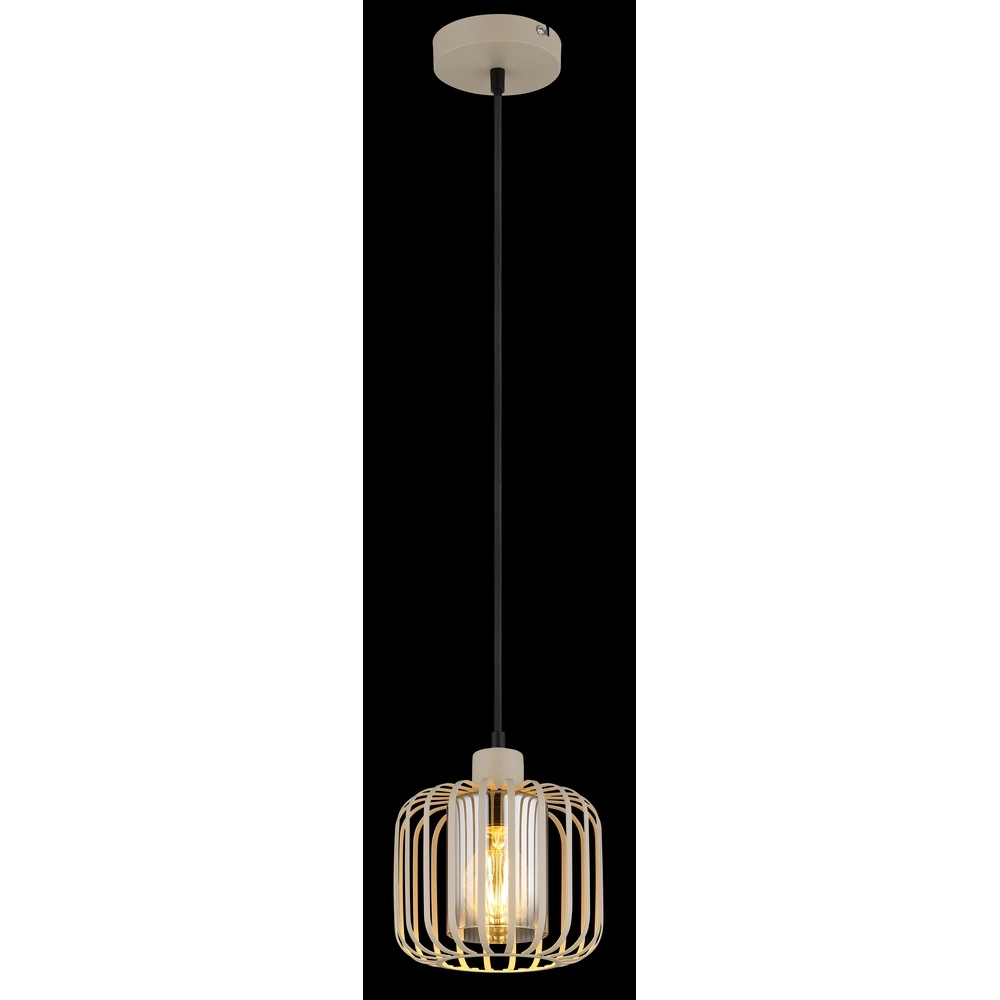 1-light pendant lamp Alfred sand brown Ø 18cm Globo 9007371525614